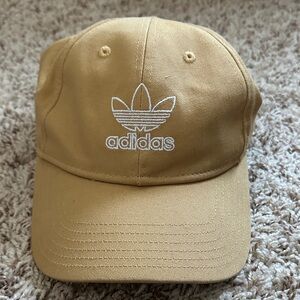 Adidas Beige/gold Cap with White Logo